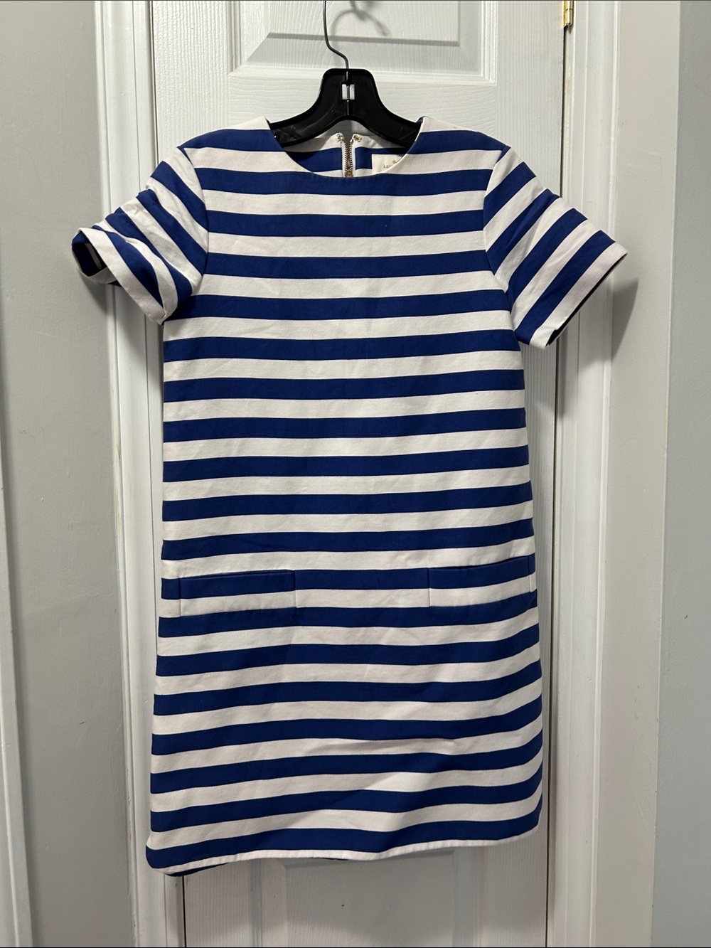 Kate Spade Blue and White Striped Knit Dress